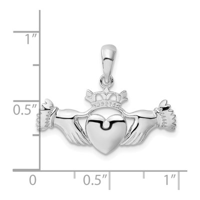 Sterling Silver Claddagh Pendant – view 4