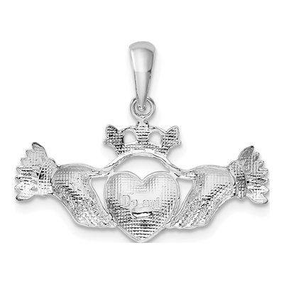 Sterling Silver Claddagh Pendant – view 5