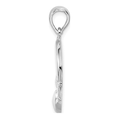 Sterling Silver Claddagh Circle Pendant – view 3