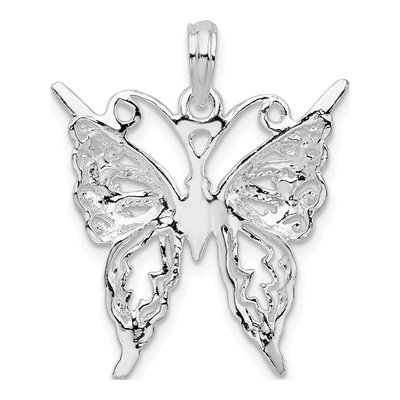 Sterling Silver Cut-Out Butterfly Pendant – view 5