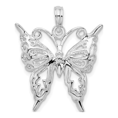 Sterling Silver Cut-Out Butterfly Pendant