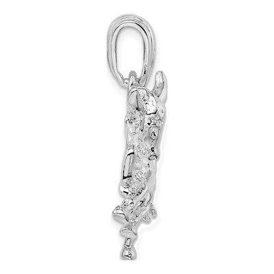 Sterling Silver Raging Bull Pendant – view 3