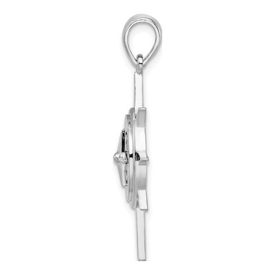 Sterling Silver Star Compass Pendant – view 3