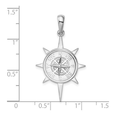 Sterling Silver Star Compass Pendant – view 4