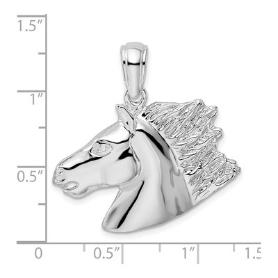 Sterling Silver Horse Head Pendant – view 4