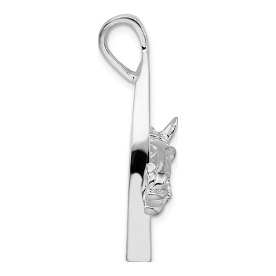 Sterling Silver Horse Head Stirrup Pendant – view 3