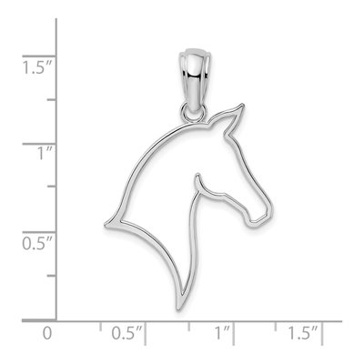 Sterling Silver Horse Head Pendant – view 4