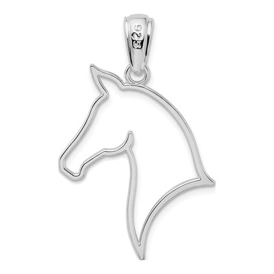 Sterling Silver Horse Head Pendant – view 5