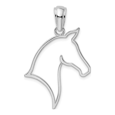 Sterling Silver Horse Head Pendant