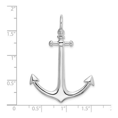 Sterling Silver 3D Large Anchor Pendant – view 4