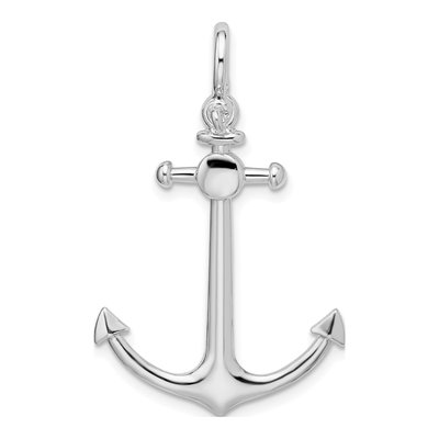 Sterling Silver 3D Anchor Pendant