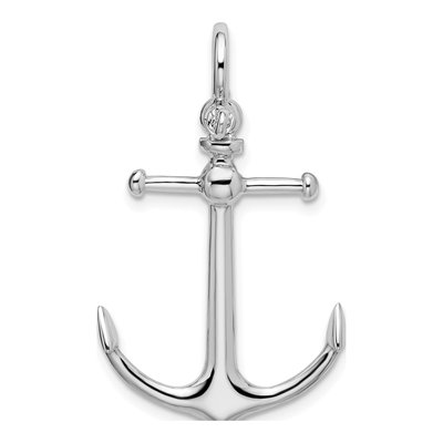 Sterling Silver 3D Anchor Pendant
