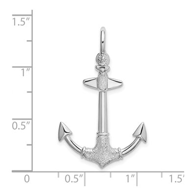 Sterling Silver 3D Anchor Pendant – view 4