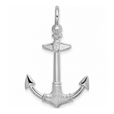 Sterling Silver 3D Anchor Pendant – view 5
