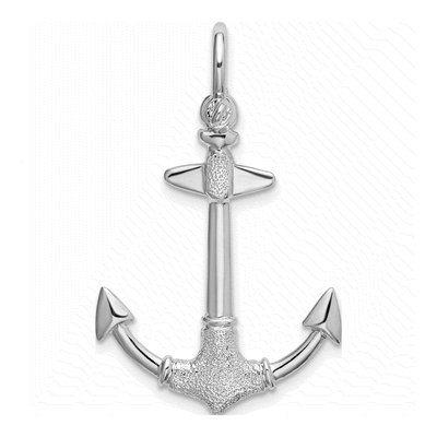 Sterling Silver 3D Anchor Pendant