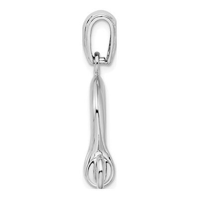 Sterling Silver 3D Shackle Link Pendant – view 3