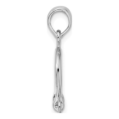 Sterling Silver 3D Shackle Link Pendant – view 3