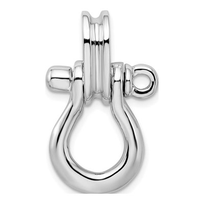 Sterling Silver 3D Shackle Link Pendant