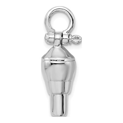 Sterling Silver 3D Swivel Shackle Pendant – view 3