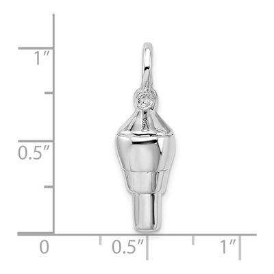 Sterling Silver 3D Swivel Shackle Pendant – view 4