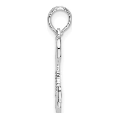 Sterling Silver Cut-Out Heart Tassel Pendant – view 3