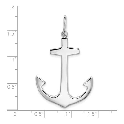 Sterling Silver 3D Large Anchor Pendant – view 4