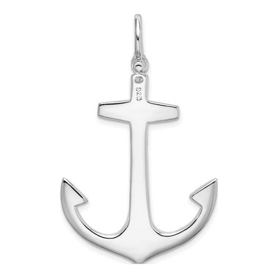 Sterling Silver 3D Large Anchor Pendant – view 5