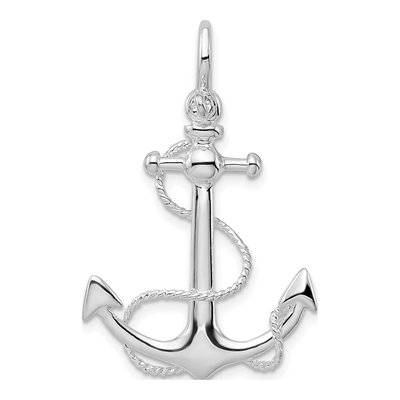 Sterling Silver 3D Anchor Pendant