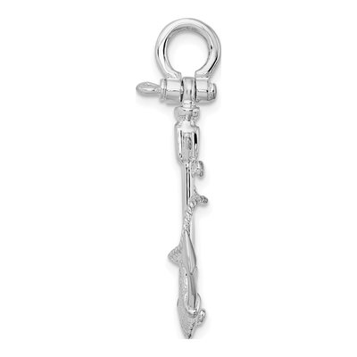 Sterling Silver 3D Anchor Pendant – view 3