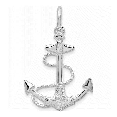 Sterling Silver 3D Anchor Pendant