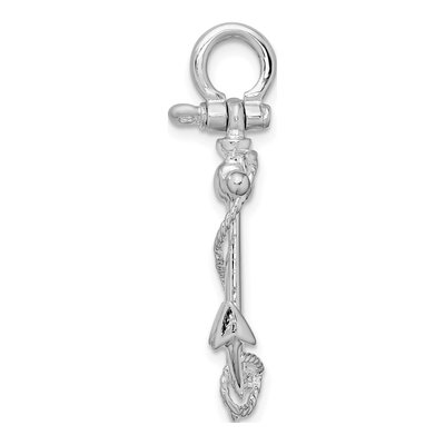 Sterling Silver 3D Anchor Pendant – view 3
