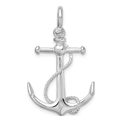 Sterling Silver 3D Anchor Pendant