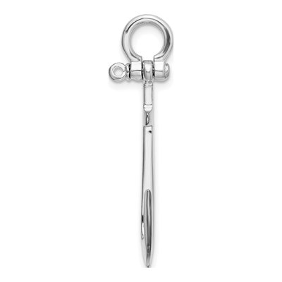 Sterling Silver 3D Anchor Pendant – view 3