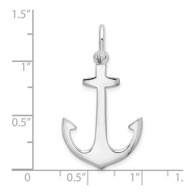 Sterling Silver 3D Anchor Pendant – view 4