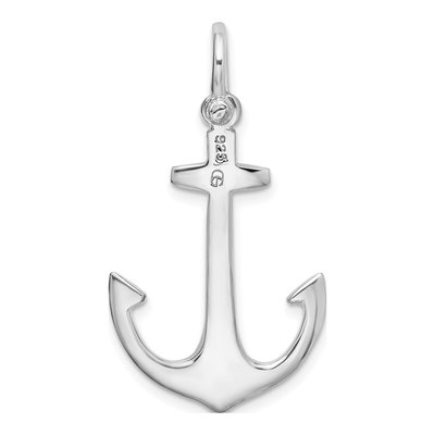 Sterling Silver 3D Anchor Pendant – view 5