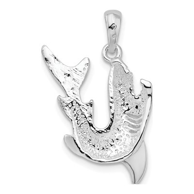Sterling Silver Jumping Shark Pendant – view 5