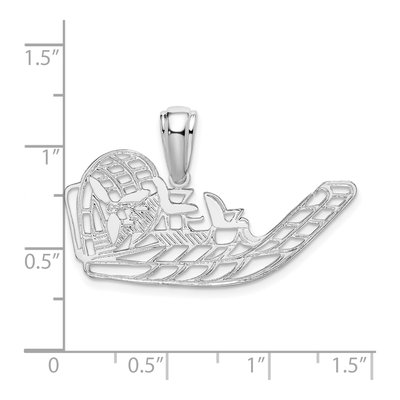 Sterling Silver Airboat Pendant – view 4