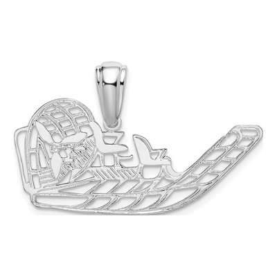 Sterling Silver Airboat Pendant