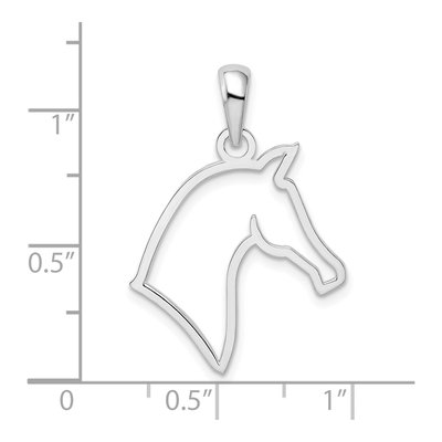 Sterling Silver Cut-Out Horse Head Pendant – view 4