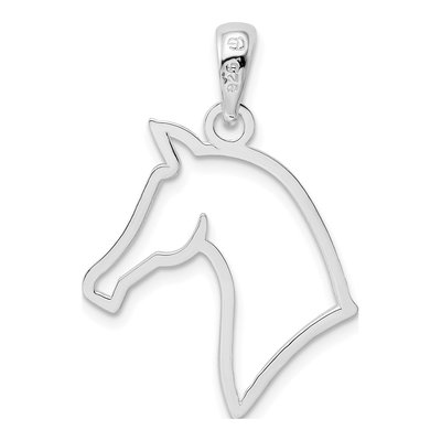 Sterling Silver Cut-Out Horse Head Pendant – view 5
