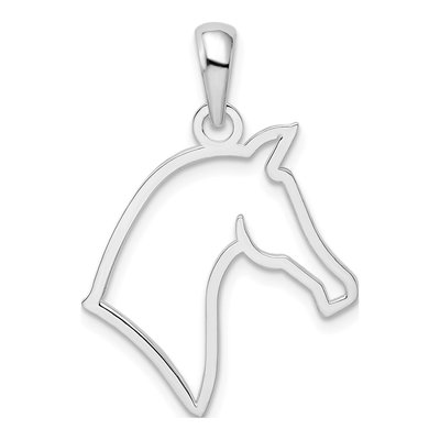Sterling Silver Cut-Out Horse Head Pendant