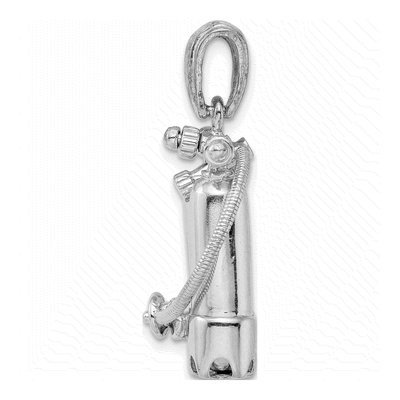 Sterling Silver 3D Scuba Tanks Pendant – view 3