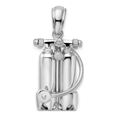 Sterling Silver 3D Scuba Tanks Pendant – view 4