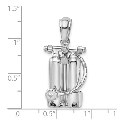 Sterling Silver 3D Scuba Tanks Pendant – view 5