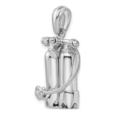 Sterling Silver 3D Scuba Tanks Pendant – view 6