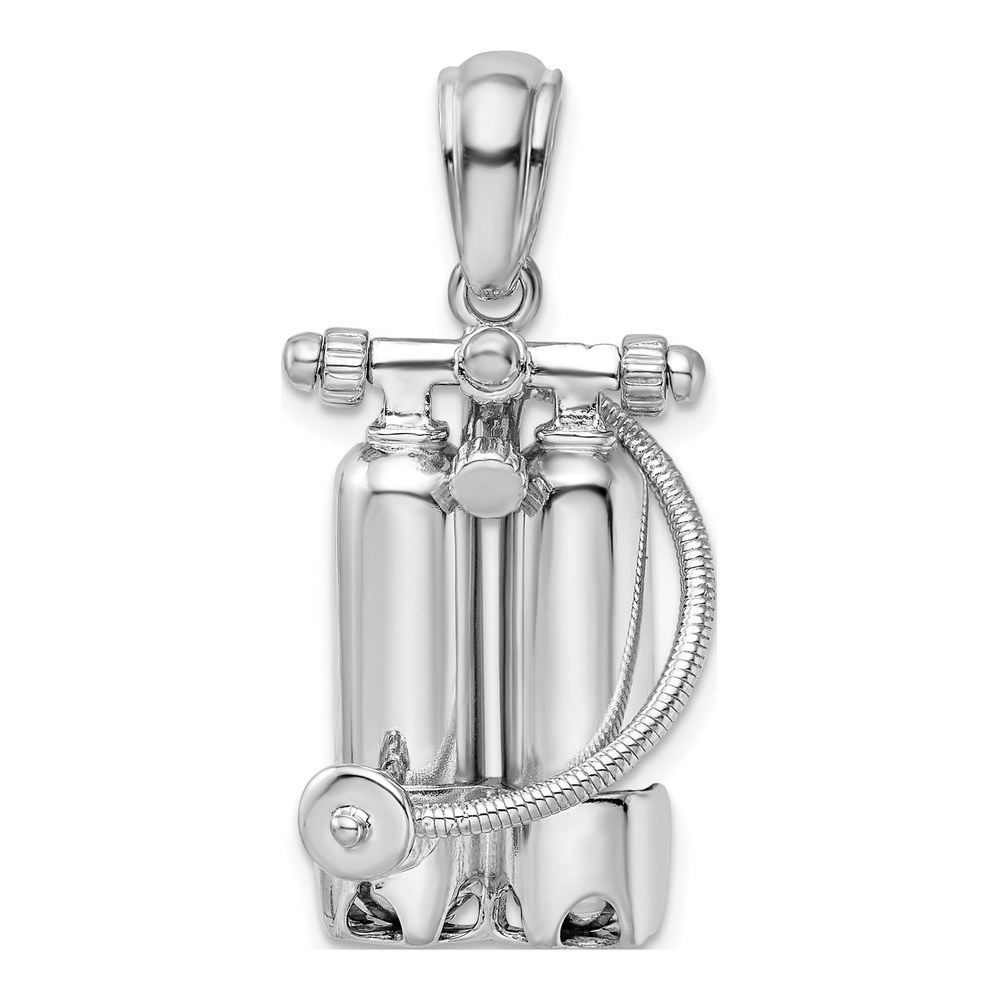Sterling Silver 3D Scuba Tanks Pendant