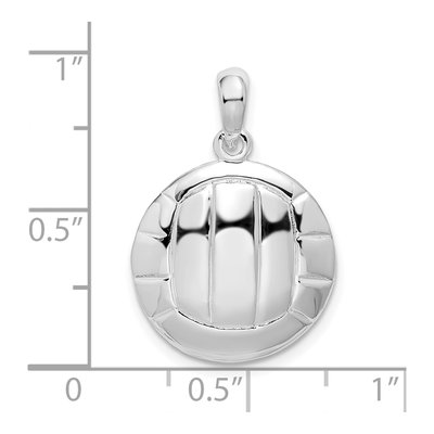 Sterling Silver Volleyball Pendant – view 4