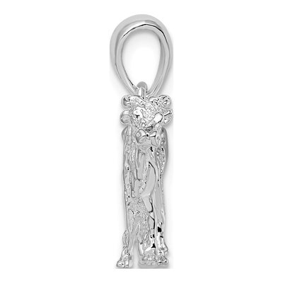 Sterling Silver 3D Cow Pendant – view 3