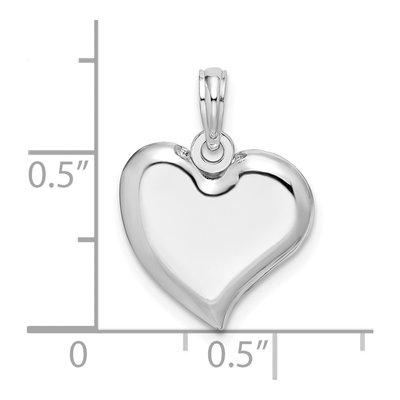 Sterling Silver Teardrop Heart Pendant – view 4