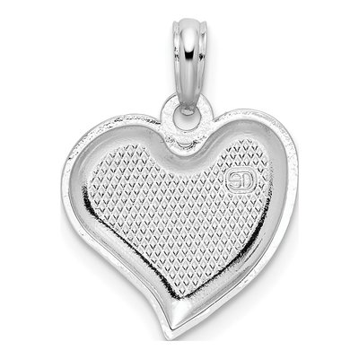 Sterling Silver Teardrop Heart Pendant – view 5